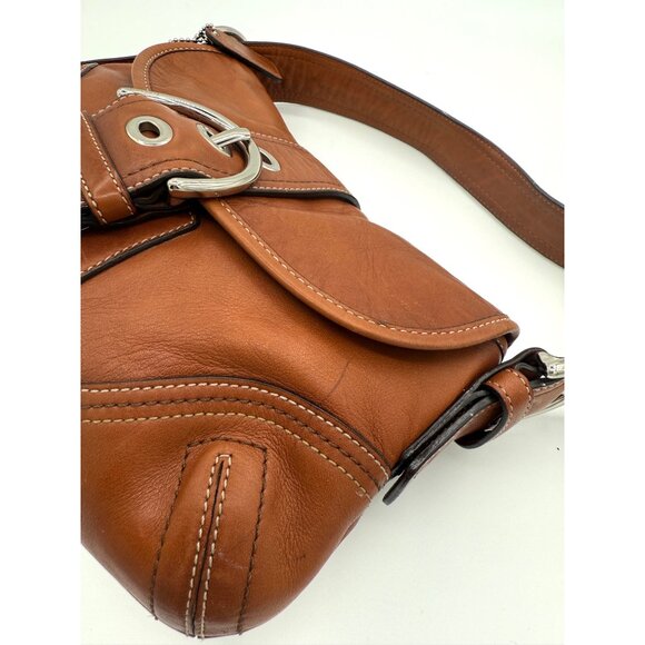 Coach Legacy F10188 British Tan Glove-Tanned Leather Hobo Bag Silver Hardware - Picture 7 of 14